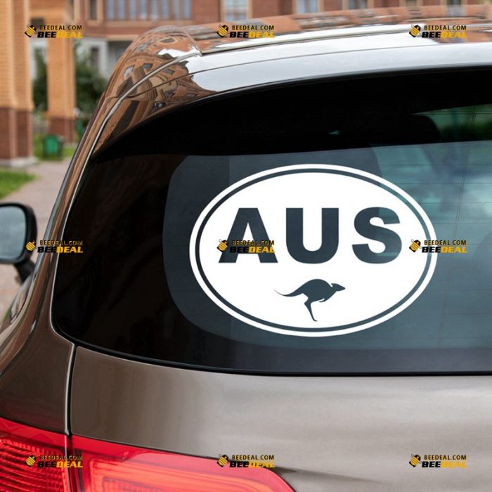 Australia Sticker Decal Vinyl, Australian Oval Country Code AUS – For Car Truck Bumper Bike Laptop – Custom, Choose Size Color – Die Cut No Background