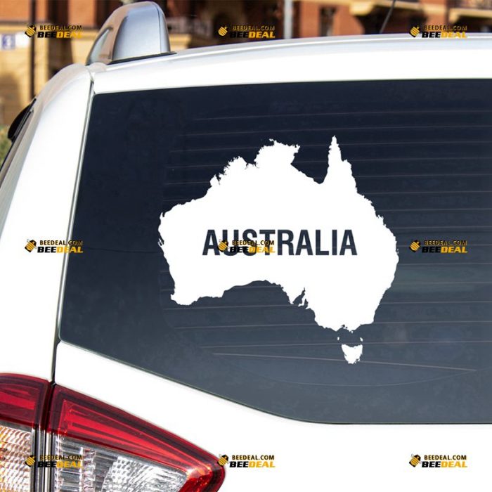 Australia Sticker Decal Vinyl, Australian Map Outline – For Car Truck Bumper Bike Laptop – Custom, Choose Size Color – Die Cut No Background