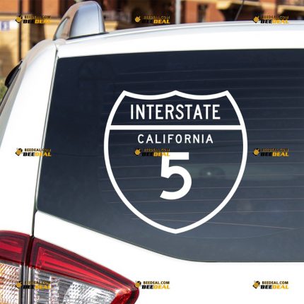 Interstate 5 Sticker Decal Vinyl, California Interstate Highway System (I-5) – For Car Truck Bumper Bike Laptop – Custom, Choose Size Color – Die Cut No Background