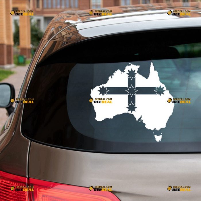 Australian Eureka Flag Sticker Decal Vinyl, Australian Map, Stockade Cross – For Car Truck Bumper Bike Laptop – Custom, Choose Size Color – Die Cut No Background 7432329
