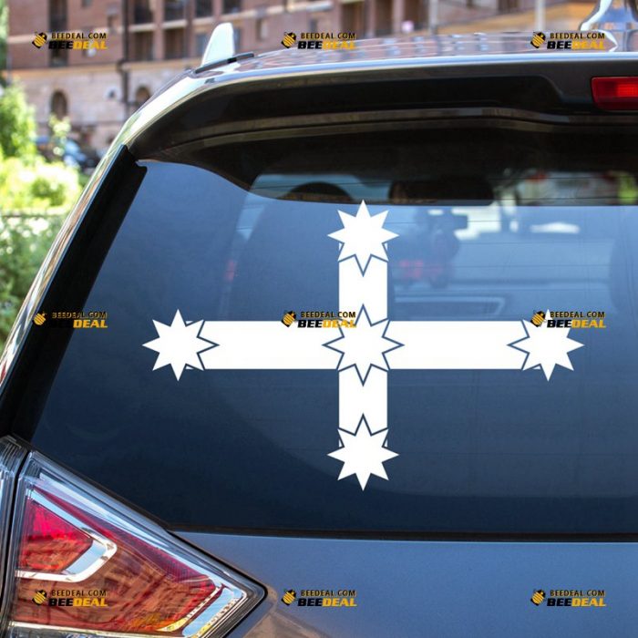Australian Eureka Flag Sticker Decal Vinyl, Stockade Cross – For Car Truck Bumper Bike Laptop – Custom, Choose Size Color – Die Cut No Background 7432328