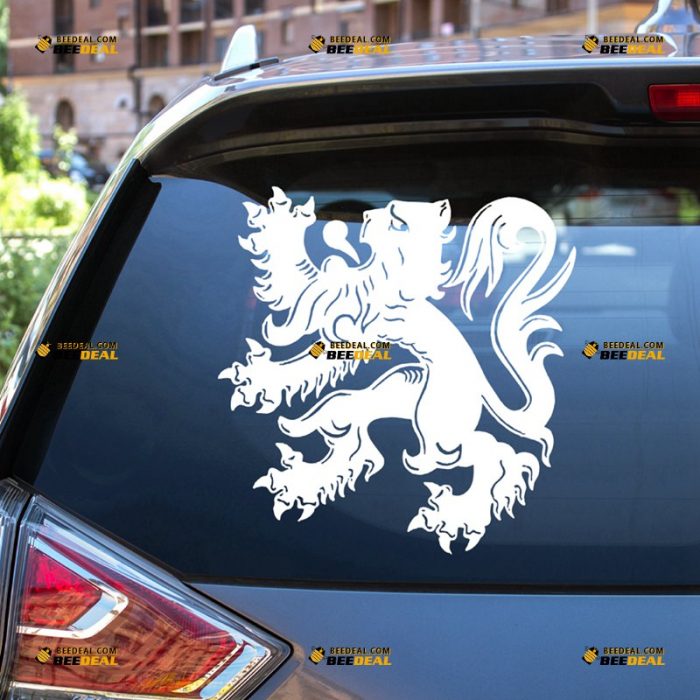Flanders Sticker Decal Vinyl, Belgium Coat Of Arms Lion, Vlaanderen – For Car Truck Bumper Bike Laptop – Custom, Choose Size Color – Die Cut No Background 7432321