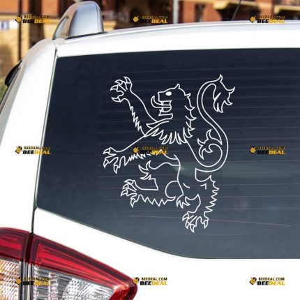 Flanders Sticker Decal Vinyl, Belgium Coat Of Arms Lion, Vlaanderen – For Car Truck Bumper Bike Laptop – Custom, Choose Size Color – Die Cut No Background 7432319