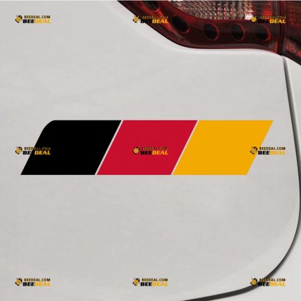 Germany Sticker Decal Vinyl, German Flag Stripe – Fit For VW BMW Benz Audi Porsche Car Truck – Custom, Choose Size – Die Cut No Background 7432250