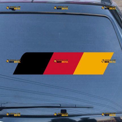 Germany Sticker Decal Vinyl, German Flag Stripe – Fit For VW BMW Benz Audi Porsche Car Truck – Custom, Choose Size – Die Cut No Background 7432249