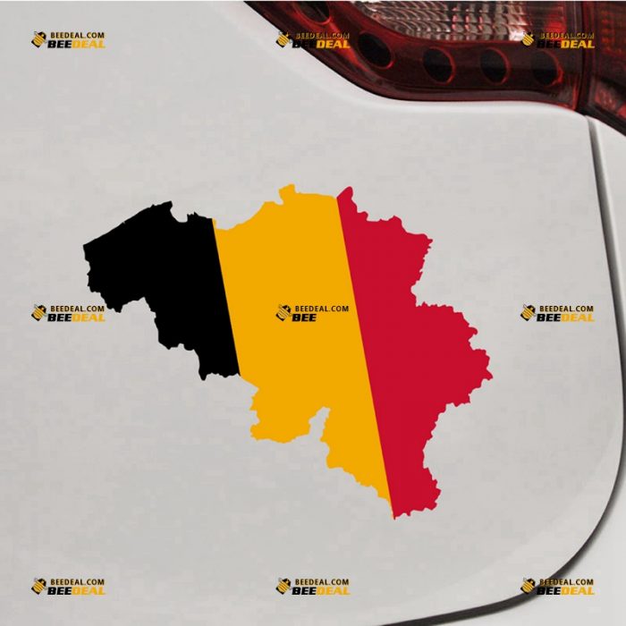 Belgium Sticker Decal Vinyl, Map and Flag – For Car Truck Bumper Bike Laptop – Custom, Choose Size – Die Cut No Background 7432318