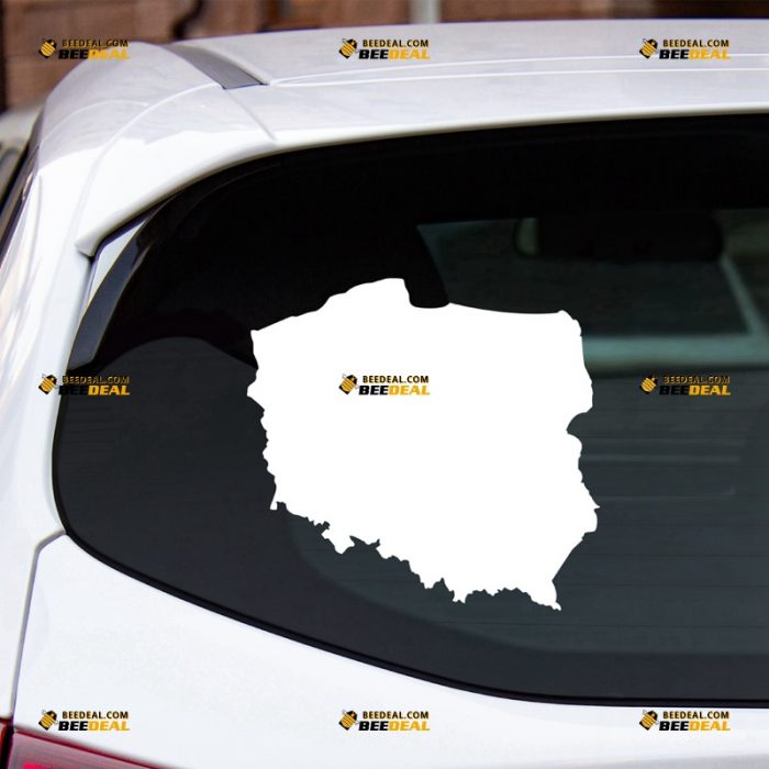 Polish Map Sticker Decal Vinyl, Poland Polski Outline, Home Pride – For Car Truck Bumper Bike Laptop – Custom, Choose Size Color – Die Cut No Background 7432310