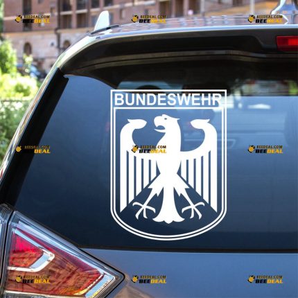 Bundesadler Sticker Decal Vinyl, German Eagle, Coat of Arms of Deutschland Germany – For Car Truck Bumper Bike Laptop – Custom, Choose Size Color – Die Cut No Background 7231608