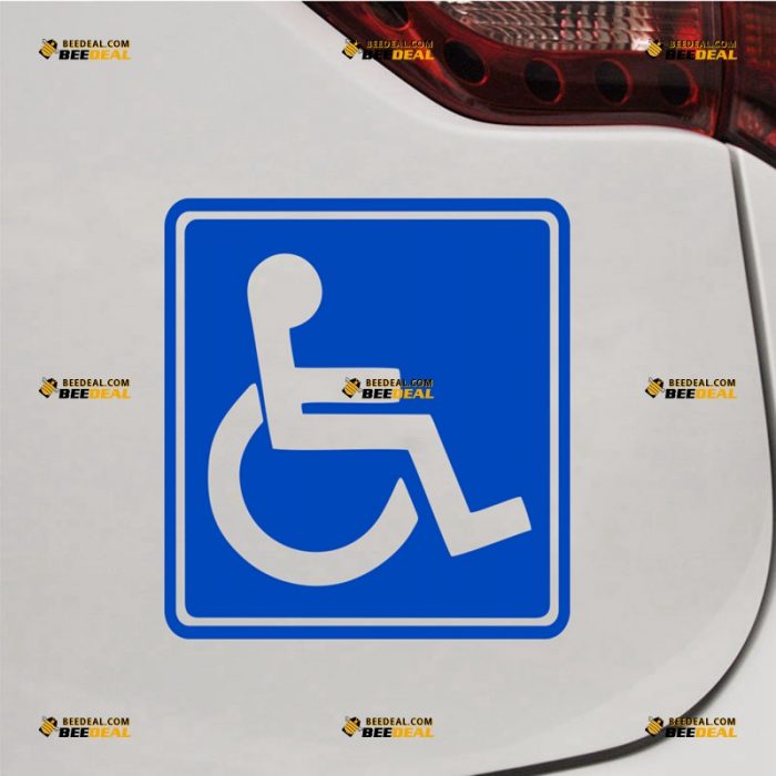 Wheelchair Sticker Decal Vinyl, Handicapped, Disabled Sign, Symbol of Access ISA – For Car Truck Bumper Bike Laptop – Custom, Choose Size Color – Die Cut No Background 7131439