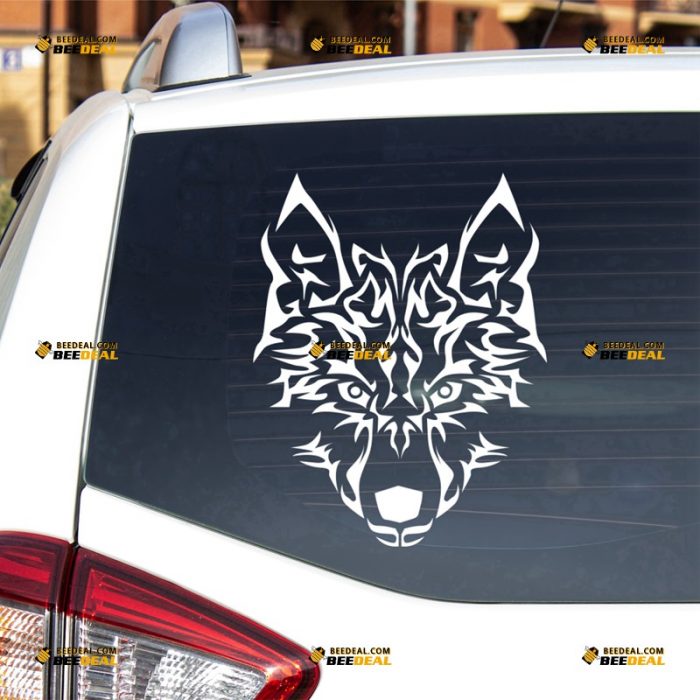 Wolf Sticker Decal Vinyl, Animal Head Outline – For Car Truck Bumper Bike Laptop – Custom, Choose Size Color – Die Cut No Background 62932151