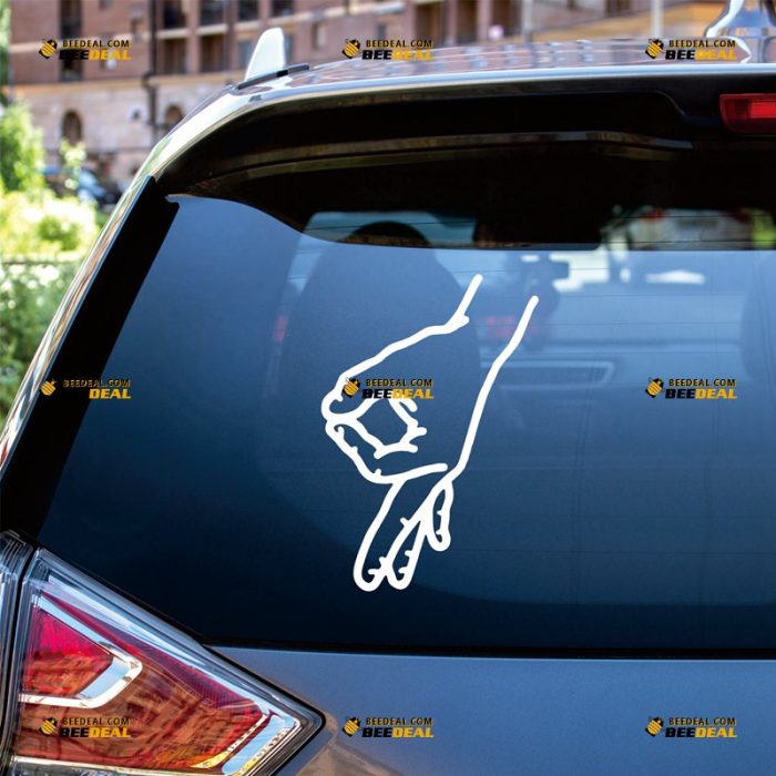 You Looked Sticker Decal Vinyl, Funny Hand Gesture, Circle Game – Custom, Choose Size Color – For Car Laptop Window Boat – Die Cut No Background 062731552