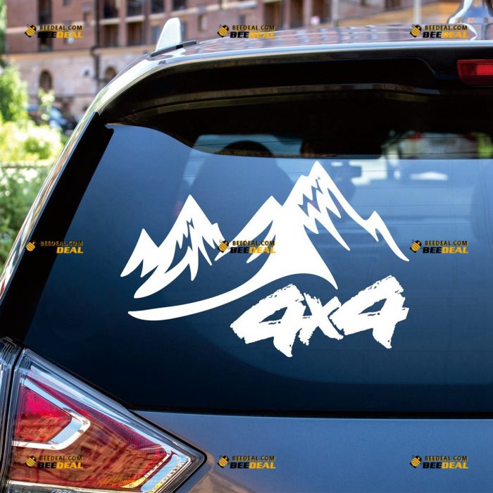 4X4 Sticker Decal Vinyl, Mountain Off Road, Fit For Jeep Ford Chevrolet Toyota – Custom Choose Size Color – For Car Truck – Die Cut No Background 062530926