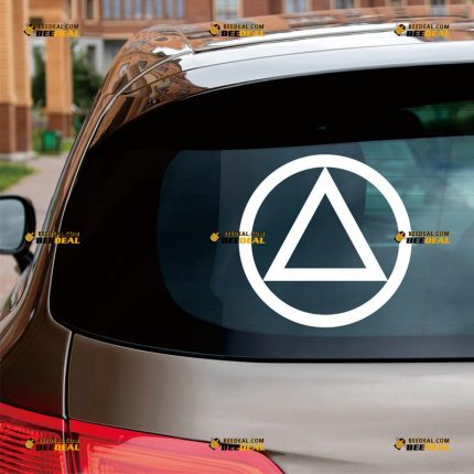 Alcoholics Anonymous Sticker Decal Vinyl, AA Symbol, Circle – Custom Choose Size Color – For Car Laptop Window Boat – Die Cut No Background 062630906