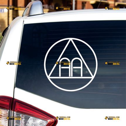 Alcoholics Anonymous Sticker Decal Vinyl, AA Symbol, Circle – Custom Choose Size Color – For Car Laptop Window Boat – Die Cut No Background 062630932