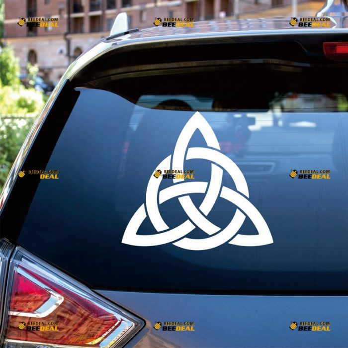 Trinity Knot Sticker Decal Vinyl, Celtic Symbol – Custom Choose Size Color – For Car Laptop Window Boat – Die Cut No Background 062630900