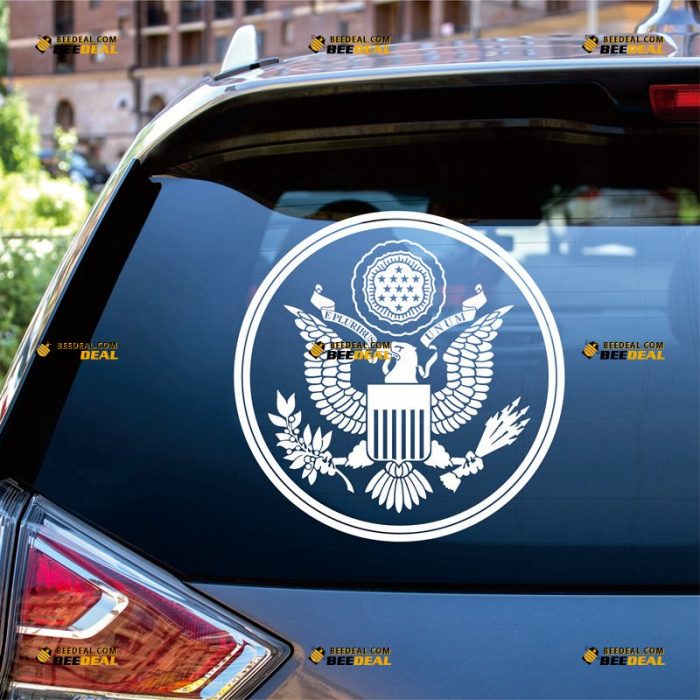 American Great Seal Sticker Decal Vinyl, Obverse, Circel – Custom Choose Size Color – For Car Laptop Window Boat – Die Cut No Background 062231607
