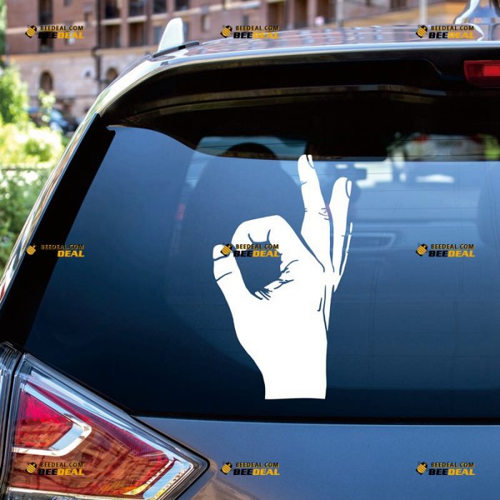 You Looked Sticker Decal Vinyl, Funny Hand Gesture, Circle Game – Custom Choose Size Color – For Car Laptop Window Boat – Die Cut No Background 062231751