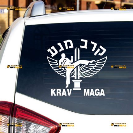 Krav Maga Sticker Decal Vinyl, Martial Combat, IDF Israel Defense Forces – Custom Choose Size Color – For Car Laptop Window Boat – Die Cut No Background 062031355