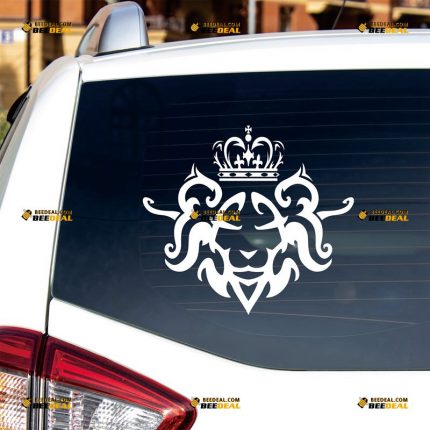 Lion Of Judah Sticker Decal Vinyl, Crown Head, Rasta Rastafari, Jamaica Ethiopia – Custom Choose Size Color – For Car Laptop Window Boat – Die Cut No Background 062032228