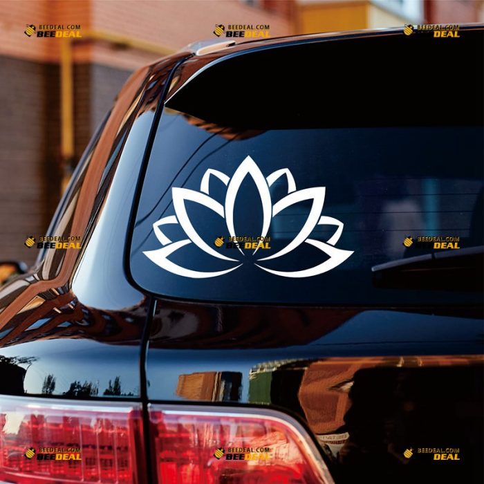 Yoga Lotus Flower Sticker Decal Vinyl, Indian, Nepal Buddha – Custom Choose Size Color – For Car Laptop Window Boat – Die Cut No Background 061631341