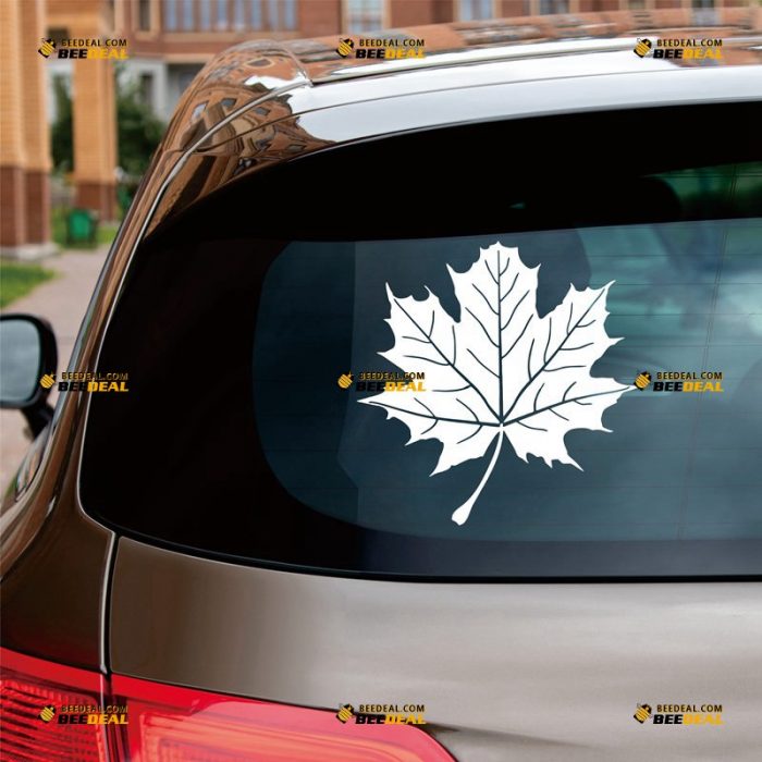 Maple Leaf Sticker Decal Vinyl, Canada – Custom Choose Size Color – For Car Laptop Window Boat – Die Cut No Background 062230009