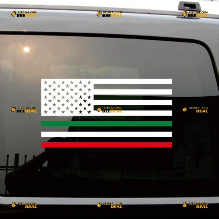 American Flag Sticker Decal Vinyl, Italian Flag Color, Italy Stripes, Merged – Custom Choose Size Color – For Car Laptop Window Boat – Die Cut No Background 062031754