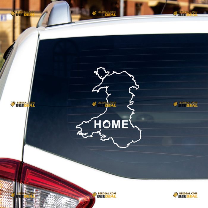 Wales Map Sticker Decal Vinyl, Welsh Outline Silhouette, Home Pride – Custom Choose Size Color – For Car Laptop Window Boat – Die Cut No Background 061930040
