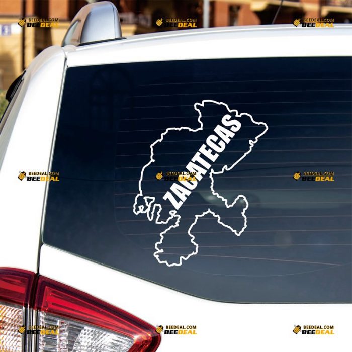 Zacatecas Sticker Decal Vinyl, Mexican State, Mexico ZAC, Map Outline – Custom Choose Size Color – For Car Laptop Window Boat – Die Cut No Background