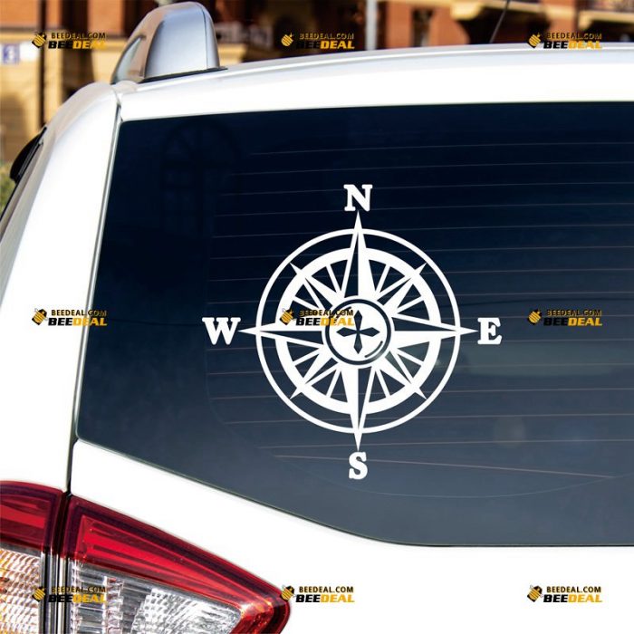 4X4 Off Road Compass Sticker Decal Vinyl – Fit For Jeep Ford Chevy Toyota – Custom Choose Size Color – For Car Laptop Window Boat – Die Cut No Background 083001