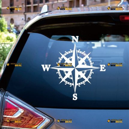 4X4 Off Road Compass Sticker Decal Vinyl – Fit For Jeep Ford Chevy Toyota – Custom Choose Size Color – For Car Laptop Window Boat – Die Cut No Background 083004