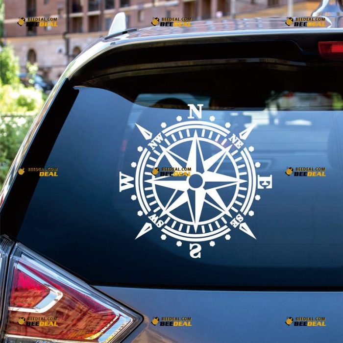 4X4 Off Road Compass Sticker Decal Vinyl – Fit For Jeep Ford Chevy Toyota – Custom Choose Size Color – For Car Laptop Window Boat – Die Cut No Background 083007