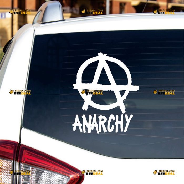 Anarchy Sticker Decal Vinyl Anarchism Symbol – Custom Choose Size Color – For Car Laptop Window Boat – Die Cut No Background 081601