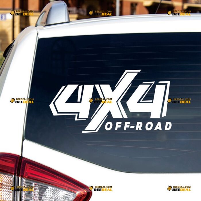 4X4 Off Road Sticker Decal Vinyl For Jeep Fit Ford Chevrolet Toyota 4WD, Custom Choose Size Color, For Car Laptop Window Boat, Die Cut No Background 082601