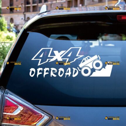 4X4 Off Road 4WD Sticker Decal Vinyl For Jeep Fit Ford Chevrolet Toyota, Custom Choose Size Color, For Car Laptop Window Boat, Die Cut No Background 082602