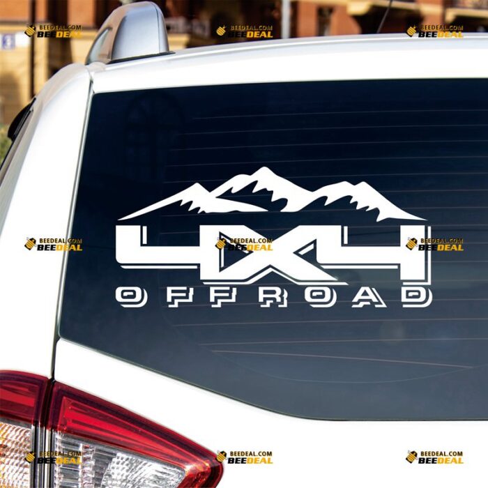 4X4 Off Road Mountain Sticker Decal Vinyl For Jeep Fit Ford Chevrolet Toyota, Custom Choose Size Color, For Car Laptop Window Boat, Die Cut No Background