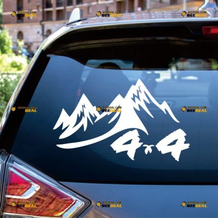 4X4 Off Road Mountain Sticker Decal Vinyl For Jeep Fit Ford Toyota, Custom Choose Size Color, For Car Laptop Window Boat, Die Cut No Background