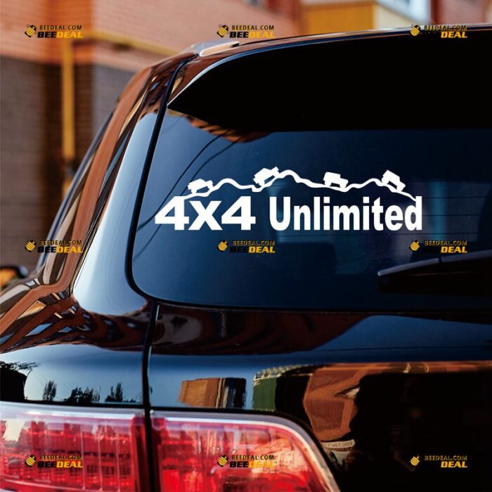 4X4 Off Road Unlimited Mountain Sticker Decal Vinyl For Jeep Fit Ford Chevy, Custom Choose Size Color, For Car Laptop Window Boat, Die Cut No Background