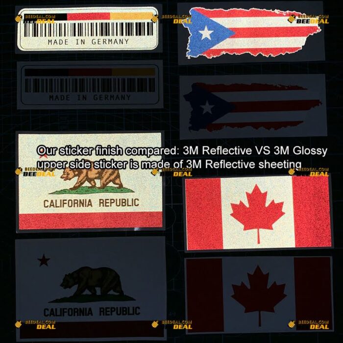 American Flag Sticker Decal Vinyl Shield – For Car Truck Bumper Bike Laptop – Custom, Choose Size, Reflective or Glossy 71632335