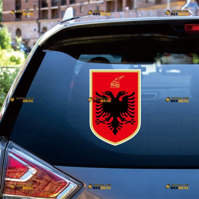 Albania Sticker Decal Vinyl, Coat Of Arms Of Albania Double Headed Eagle – For Car Truck Bumper Bike Laptop – Custom, Choose Size, Reflective or Glossy 72031327