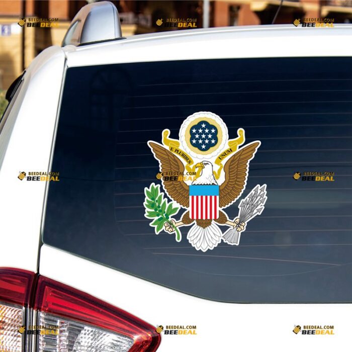 American Coat Of Arms Sticker Decal Vinyl Eagle – For Car Truck Bumper Bike Laptop – Custom, Choose Size, Reflective or Glossy 72531238