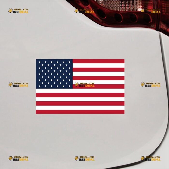 American Flag Sticker Decal Vinyl – For Car Truck Bumper Bike Laptop – Custom, Choose Size, Reflective or Glossy 71632234