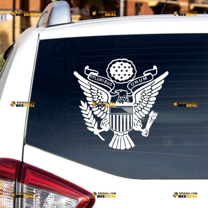 American Great Seal Sticker Decal Vinyl, Single Color – For Car Truck Bumper Bike Laptop – Custom, Choose Size Color – Die Cut No Background