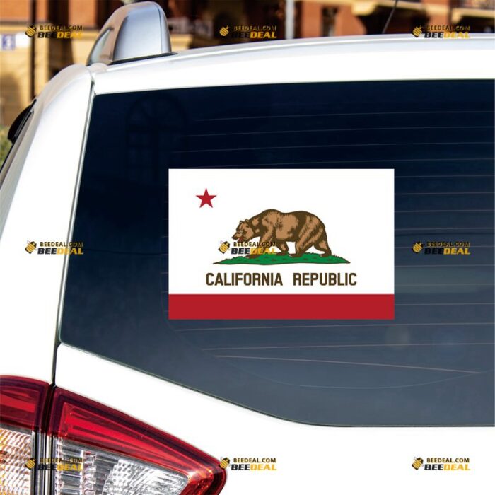 California Flag Sticker Decal Vinyl Cali State – For Car Truck Bumper Bike Laptop – Custom, Choose Size, Reflective or Glossy 71632236