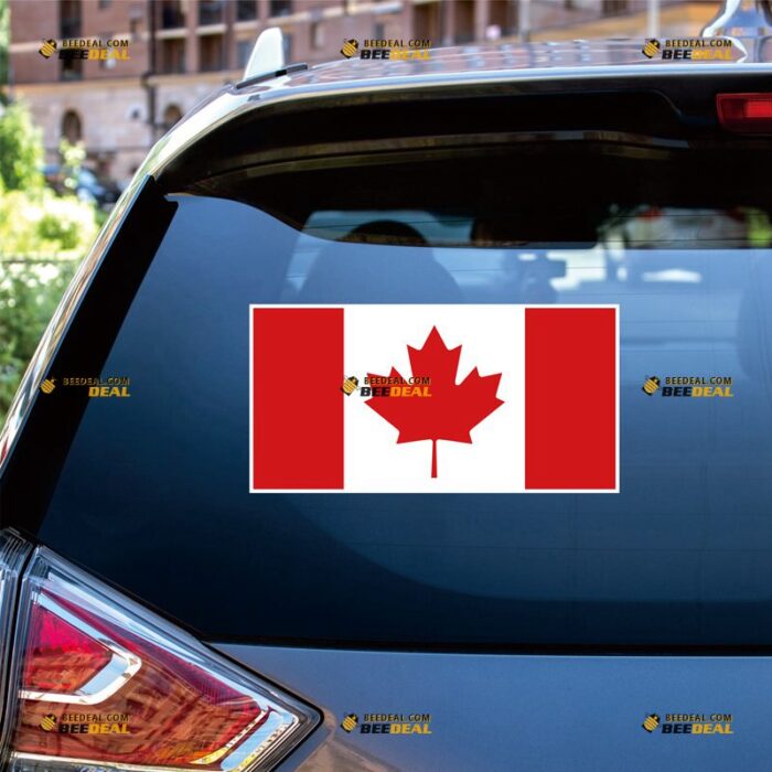Canadian Flag Sticker Decal Vinyl Canada Maple Leaf – For Car Truck Bumper Bike Laptop – Custom, Choose Size, Reflective or Glossy 71632227