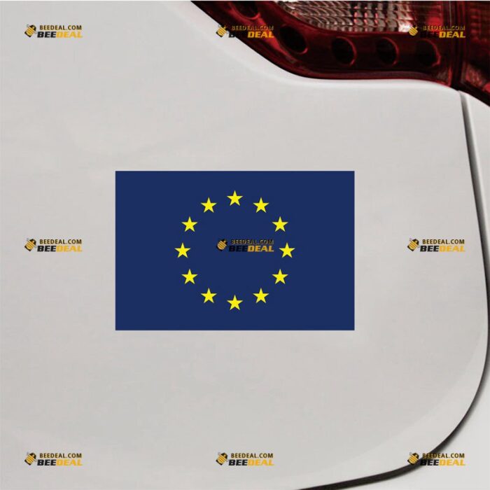 EU Flag Sticker Decal Vinyl European Union – For Car Truck Bumper Bike Laptop – Custom, Choose Size, Reflective or Glossy 71632228
