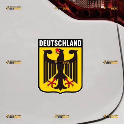 German Eagle Sticker Decal Vinyl, Coat Of Arms of Germany – For Car Truck Bumper Bike Laptop – Custom, Choose Size, Reflective or Glossy 71632341