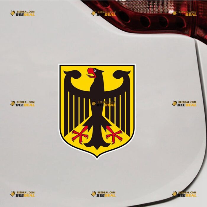 German Eagle Sticker Decal Vinyl Germany Coat Of Arms – For Car Truck Bumper Bike Laptop – Custom, Choose Size, Reflective or Glossy 73032253