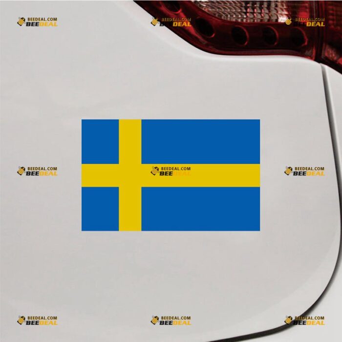 Sweden Sticker Decal Vinyl, Swedish Flag – For Car Truck Bumper Bike Laptop – Custom, Choose Size, Reflective or Glossy 71632150