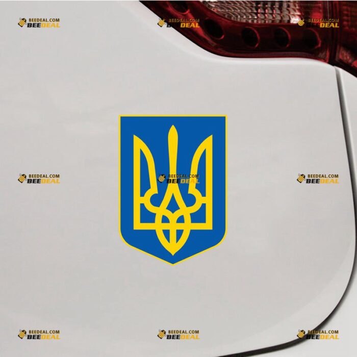 Ukraine Sticker Decal Vinyl, Ukrainian Trident Tryzub, Coat Of Arms – For Car Truck Bumper Bike Laptop – Custom, Choose Size, Reflective or Glossy 71632221