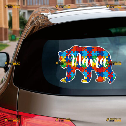 Autism Awareness Sticker Decal Vinyl Mama Bear, Puzzle Piece – Custom, Choose Size, Reflective or Glossy 80731717